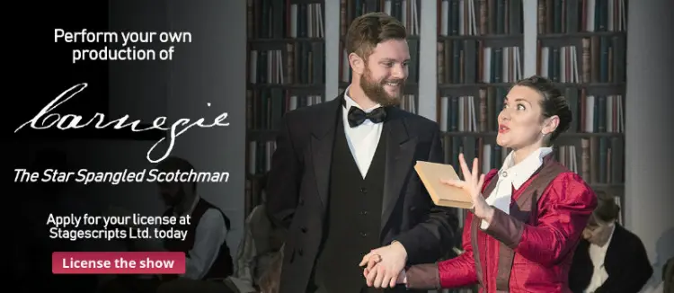 Image showing two actors performing Carnegie. Clicking the image will take you to licencing options for the show.